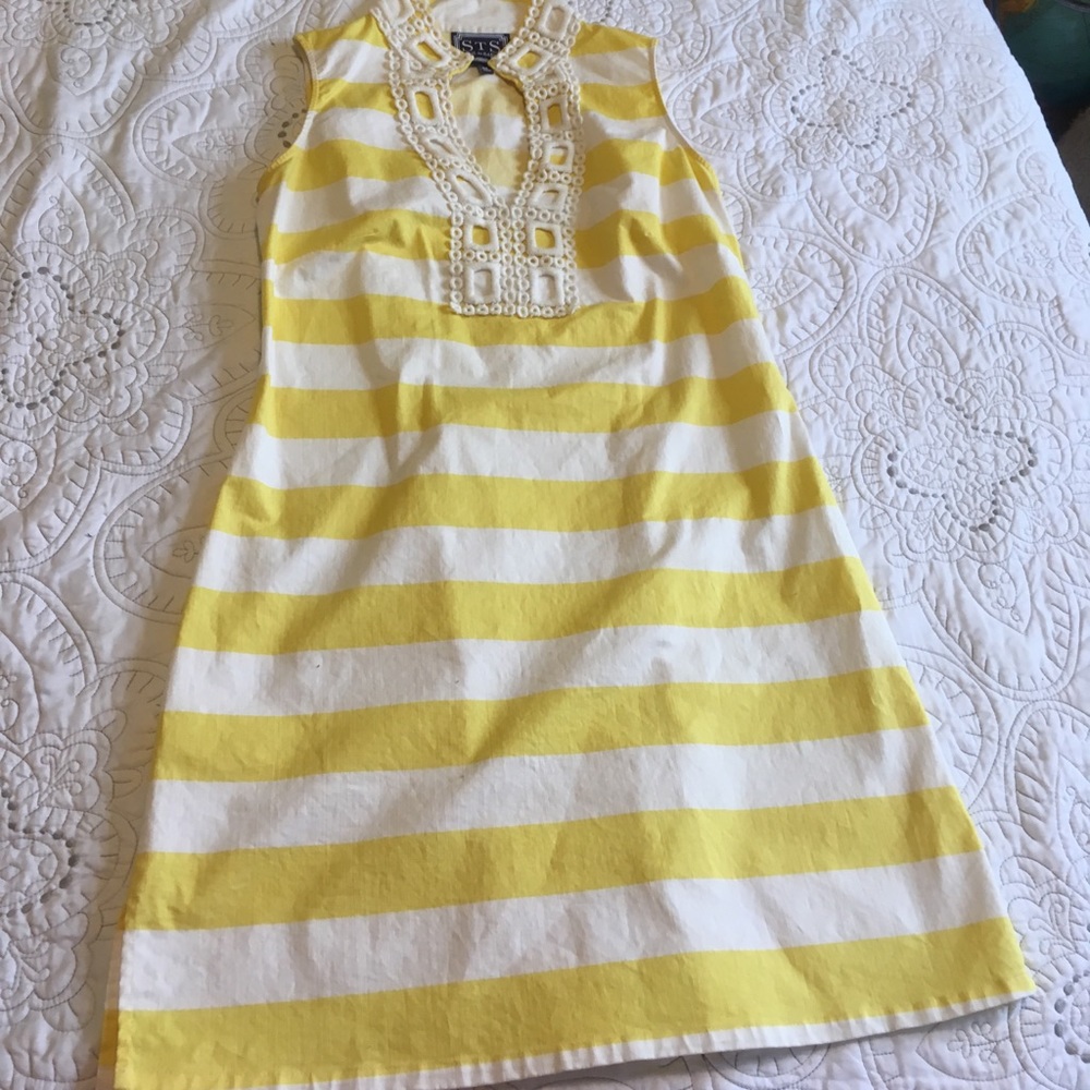 Sail to Sable Yellow Stripe Dress